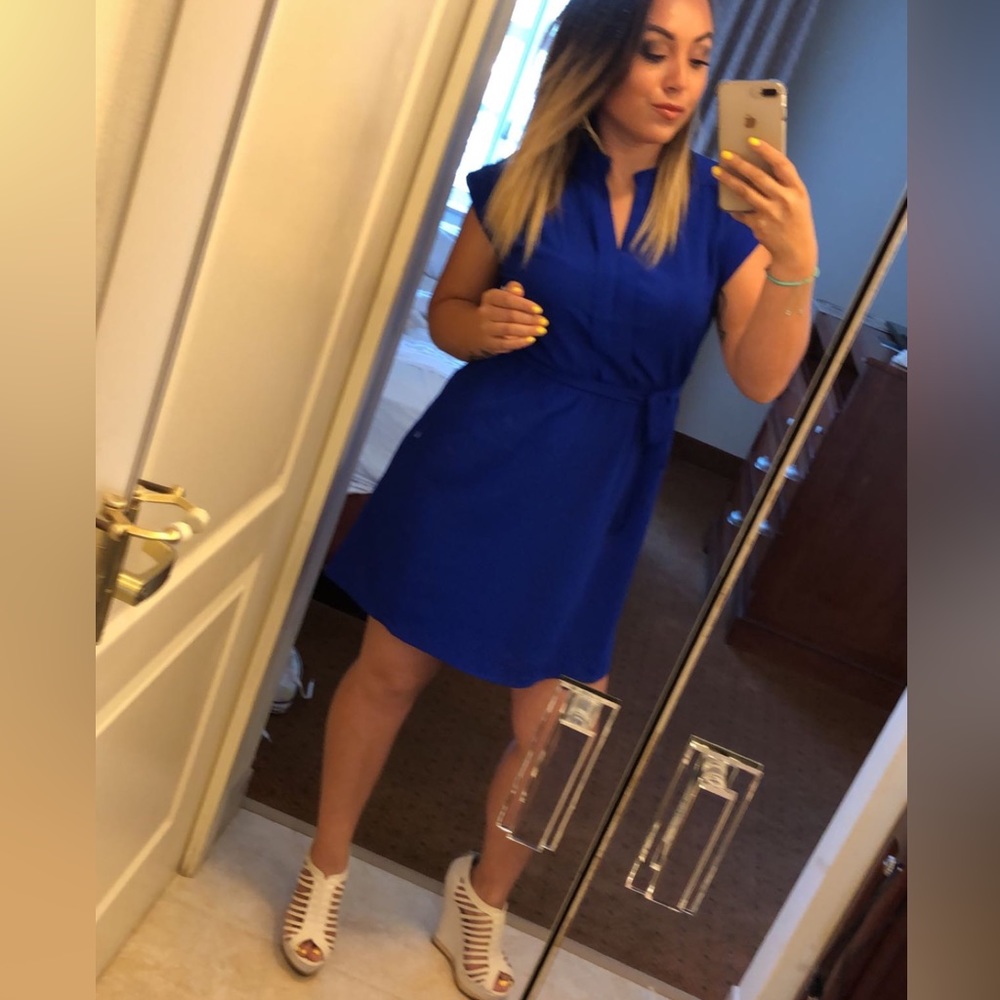 Blue cocktail dress